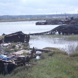 Abandoned boats, Hoo Marina